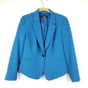 Nine West Blazer Jacket Turquoise Blue Size 2